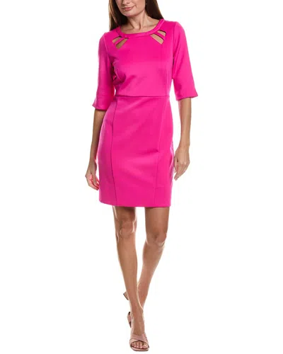 Gretchen Scott Jersey Peek A Boo Dress In Pink