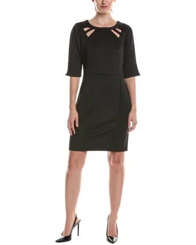 Gretchen Scott Jersey Peek-a-boo Dress In Black