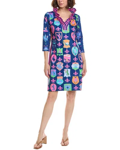 Gretchen Scott Jersey Printed Mini Dress In Blue
