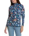 Gretchen Scott Jock Girl Half Zip Pullover In Blue