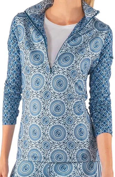 Gretchen Scott Jock Girl Top In Navy/white In Blue