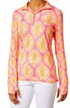Gretchen Scott Jock Girl Top In Pink/orange In Multi