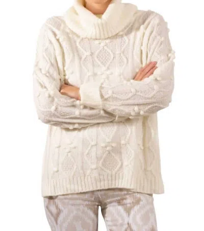 Gretchen Scott Knot Enough Sweater In White In Pink
