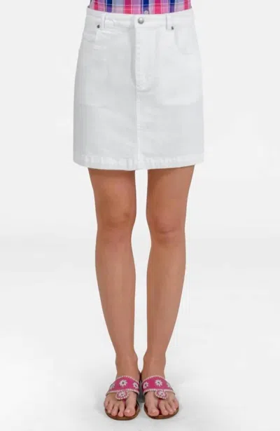 Gretchen Scott Mighty Cute Denim Mini Skirt In White