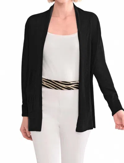 Gretchen Scott Open Cardigan Sweater In Black