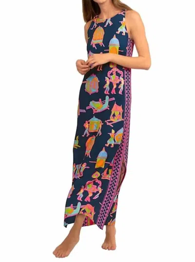 Gretchen Scott Palanquin Party Maxi In Navy In Multi