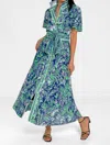 Gretchen Scott Panache Maxi Dress In Vintage Vine - Navy In Multi