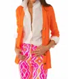 Gretchen Scott Pique All Day Pinstripe Shirt In White In White