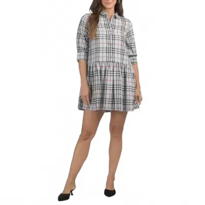 Gretchen Scott Plaid So Sweet Dress In Pale Blue In Multi