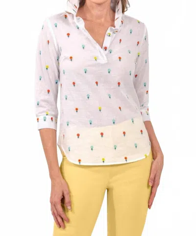 Gretchen Scott Popover Top In Multi In White
