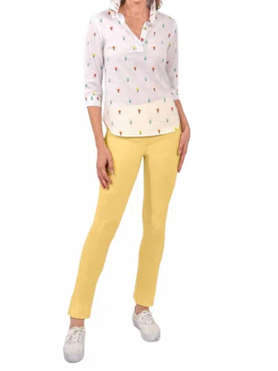 Gretchen Scott Popover Top - Petite In Multi Floral In White