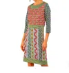 Gretchen Scott Drop Waist Dress In Paisley Park Navy In Green