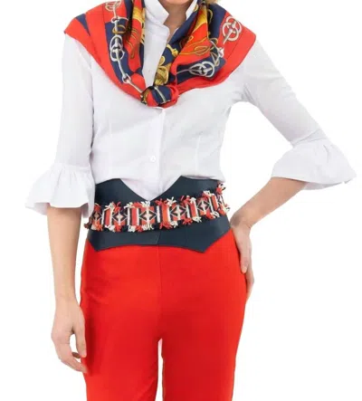 Gretchen Scott Priss Chiffon Blouse In White