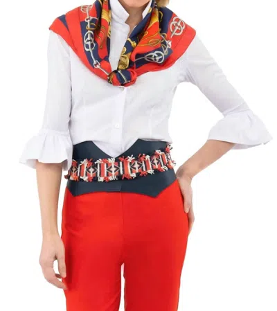 Gretchen Scott Priss Chiffon Blouse In White