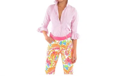 Gretchen Scott Priss Striped Blouse In Pink