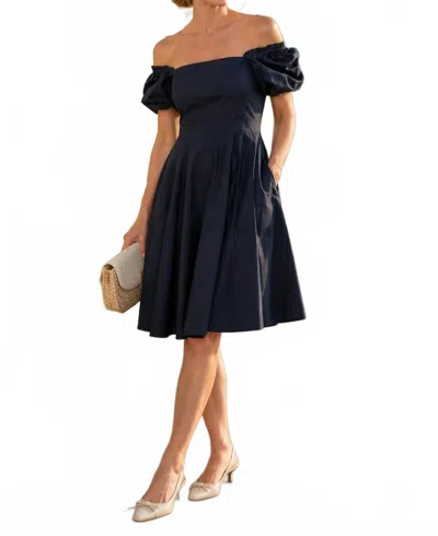 Gretchen Scott Promenade Dress In Navy In Blue