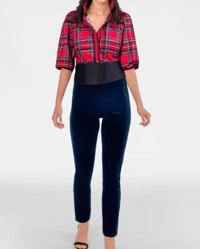 Gretchen Scott Puff Sleeve Top - Duke Of York In Red Multi
