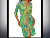 Gretchen Scott Pulley Dress Birds And Bees In Turquoise