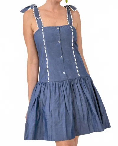 Gretchen Scott Ric Roc And Roll Dress In Chambray In Animal Print