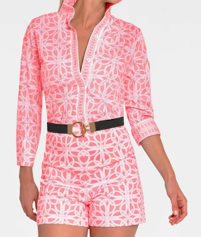 Gretchen Scott Ring Toss Boyfriend Shirt In Melon