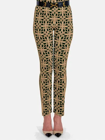 Gretchen Scott Ring Toss Gripeless Pull On Pant In Black/tan In Multi
