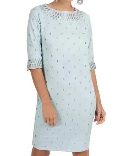Gretchen Scott Rocket Girl Dress In Pebble Blue/silver In Multi