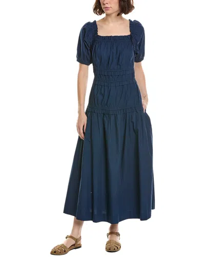 Gretchen Scott Ruffle Up Midi Dress In Blue