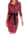 Gretchen Scott Ruffneck Plaid Dress In Duke Of York In Multi