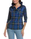 Gretchen Scott Ruffneck Top In Blue
