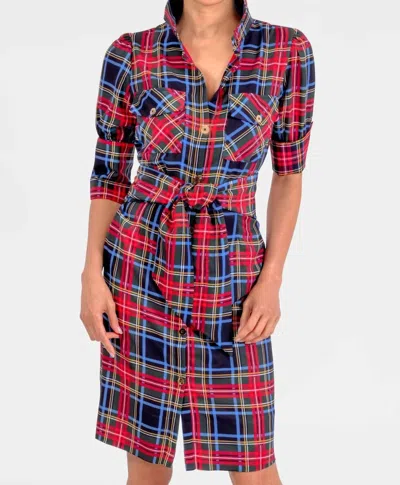 Gretchen Scott Safari Barbie Dress In Stewart Plaid In Multi