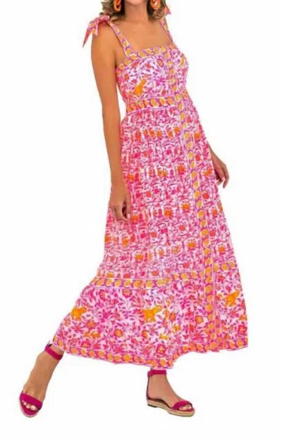 Gretchen Scott Samaode East India Dress In Pink/orange In Multi