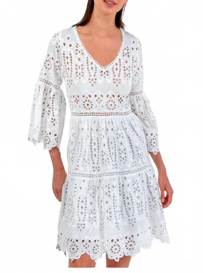 Gretchen Scott Saucy Dress In White In Gray