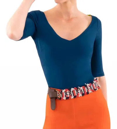 Gretchen Scott Second Skin Top In Navy In Blue
