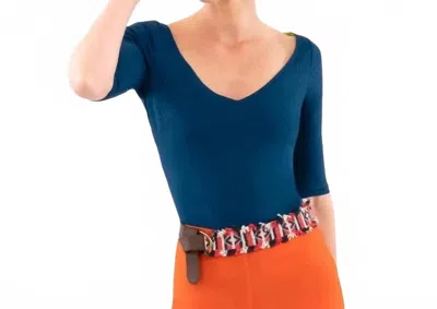 Gretchen Scott Second Skin Top In Navy In Blue