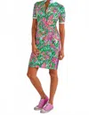 Gretchen Scott Serve It Up Short Sleeve Dress In Vintage Vine Kelly In Multi