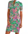 Gretchen Scott Serve It Up Short Sleeve Dress In Vintage Vine Kelly In Multi