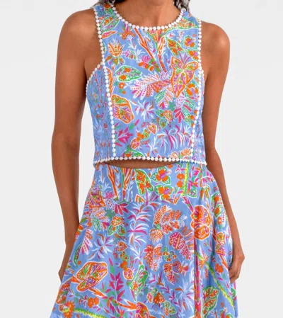 Gretchen Scott Sexy Summer Top In Periwinkle In Multi