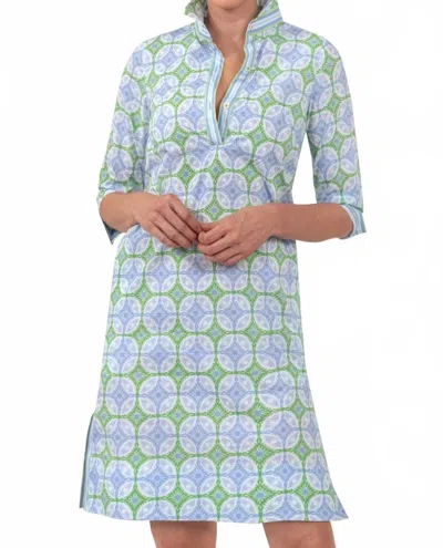 Gretchen Scott Shirt Tail 2.0 Mini Dress In Smell The Roses Kelly Peri In Green