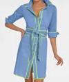 Gretchen Scott Shirt Tail Short Dress Periwinkle In Blue