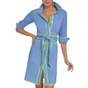 Gretchen Scott Shirt Tails Short Dress In Periwinkle In Blue