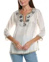 Gretchen Scott Silk Beaded Tunic In White