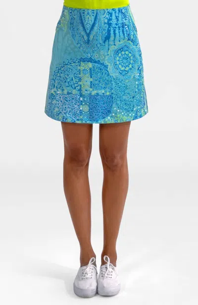 Gretchen Scott Skippy Grand Bazaar Skort In Turqouise In Multi