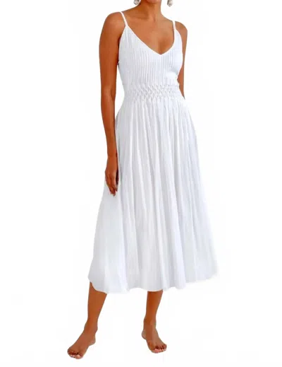 Gretchen Scott Sleeveless Venus Midi Dress In White