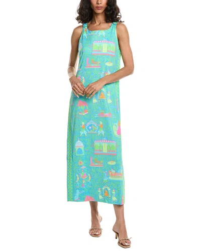 Gretchen Scott Slick Palanquin Party Maxi Dress In Green