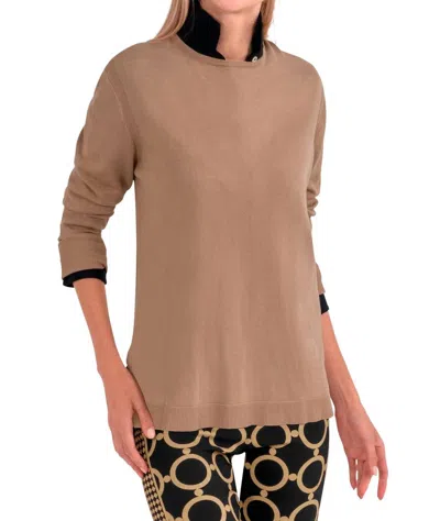 Gretchen Scott Sneek A Peak Sweater In Tan In Brown