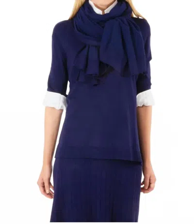 Gretchen Scott Sneek A Peek Knit Sweater In Navy In Blue
