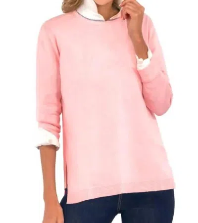 Gretchen Scott Sneek-a-peek Sweater In Pink In Pattern