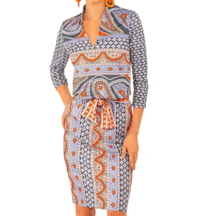 Gretchen Scott So Sexy Paisley Park Dress In Periwinkle In Blue