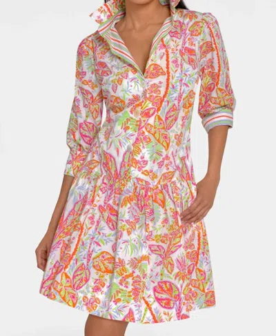 Gretchen Scott So Sweet Dress In Vintage Vines Bright In Pink