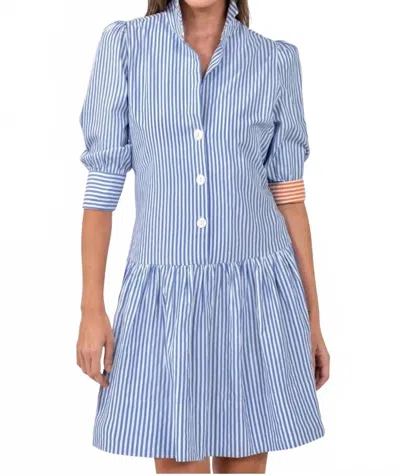 Gretchen Scott So Sweet Stripe Dress In Periwinkle In Blue